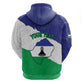 Personalised Afro Lesotho Hoodie Coat Of Arms With Map - Grunge Style