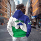 Personalised Afro Lesotho Hoodie Coat Of Arms With Map - Grunge Style