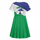 Personalised Afro Lesotho Kid Short Sleeve Dress Coat Of Arms With Map - Grunge Style