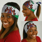 Personalised Afro Lesotho Neck Gaiter Coat Of Arms Map - Grunge Style LT15