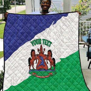 Personalised Afro Lesotho Quilt Coat Of Arms With Map - Grunge Style