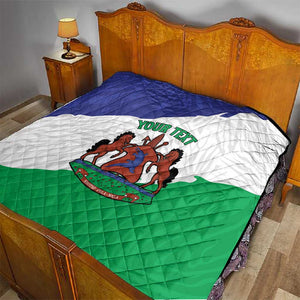 Personalised Afro Lesotho Quilt Coat Of Arms With Map - Grunge Style