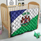 Personalised Afro Lesotho Quilt Coat Of Arms With Map - Grunge Style