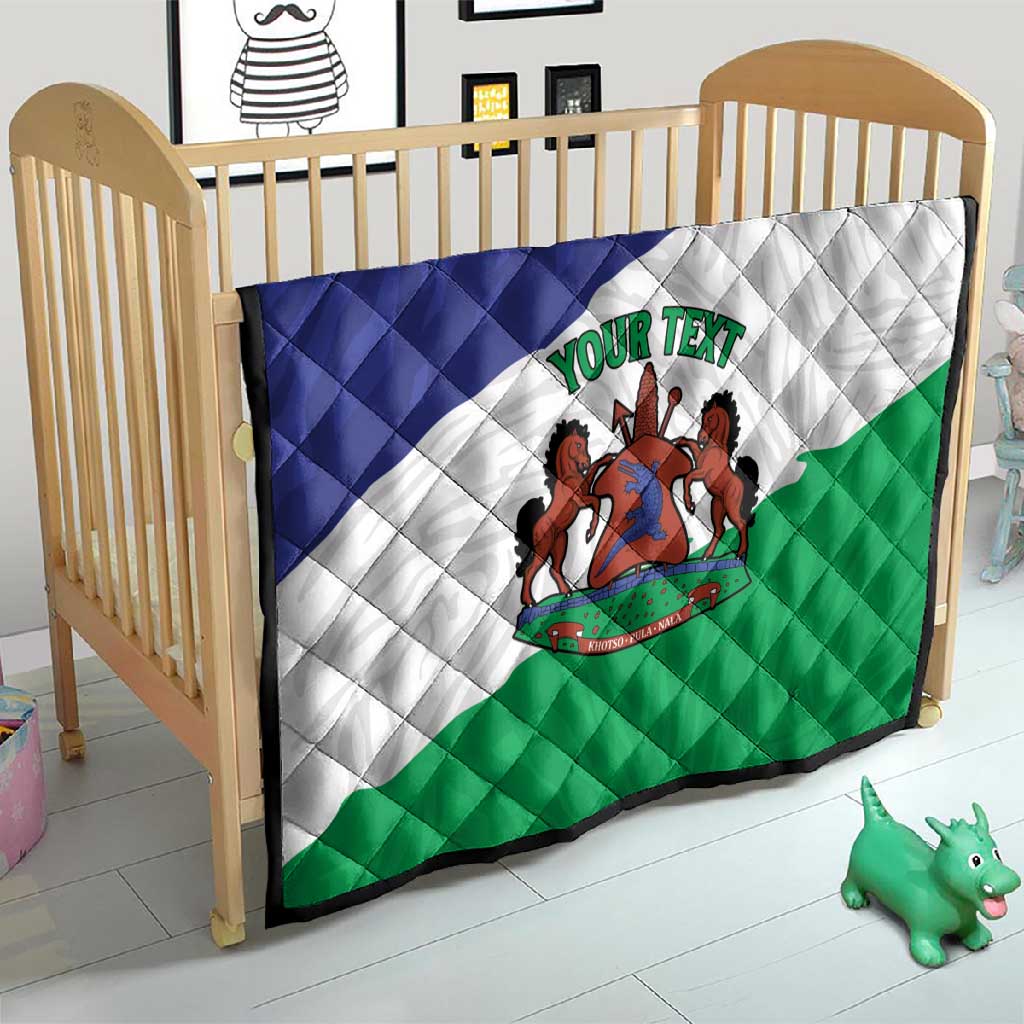 Personalised Afro Lesotho Quilt Coat Of Arms With Map - Grunge Style