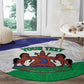 Personalised Afro Lesotho Round Carpet Coat Of Arms With Map - Grunge Style