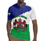Personalised Afro Lesotho Rugby Jersey Coat Of Arms With Map - Grunge Style