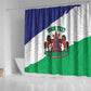 Personalised Afro Lesotho Shower Curtain Coat Of Arms With Map - Grunge Style