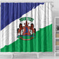 Personalised Afro Lesotho Shower Curtain Coat Of Arms With Map - Grunge Style