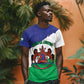 Personalised Afro Lesotho T shirt Coat Of Arms With Map - Grunge Style