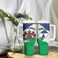 Personalised Afro Lesotho Tumbler With Handle Coat Of Arms With Map - Grunge Style