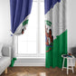 Personalised Afro Lesotho Window Curtain Coat Of Arms With Map - Grunge Style