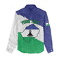 Personalised Afro Lesotho Women Casual Shirt Coat Of Arms With Map - Grunge Style