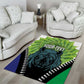 Personalised Afro Lesotho Area Rug Black Rhinoceros Aloe Polyphylla LT15