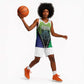 Personalised Afro Lesotho Basketball Jersey Black Rhinoceros Aloe Polyphylla - African Pride