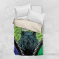 Personalised Afro Lesotho Bedding Set Black Rhinoceros Aloe Polyphylla LT15