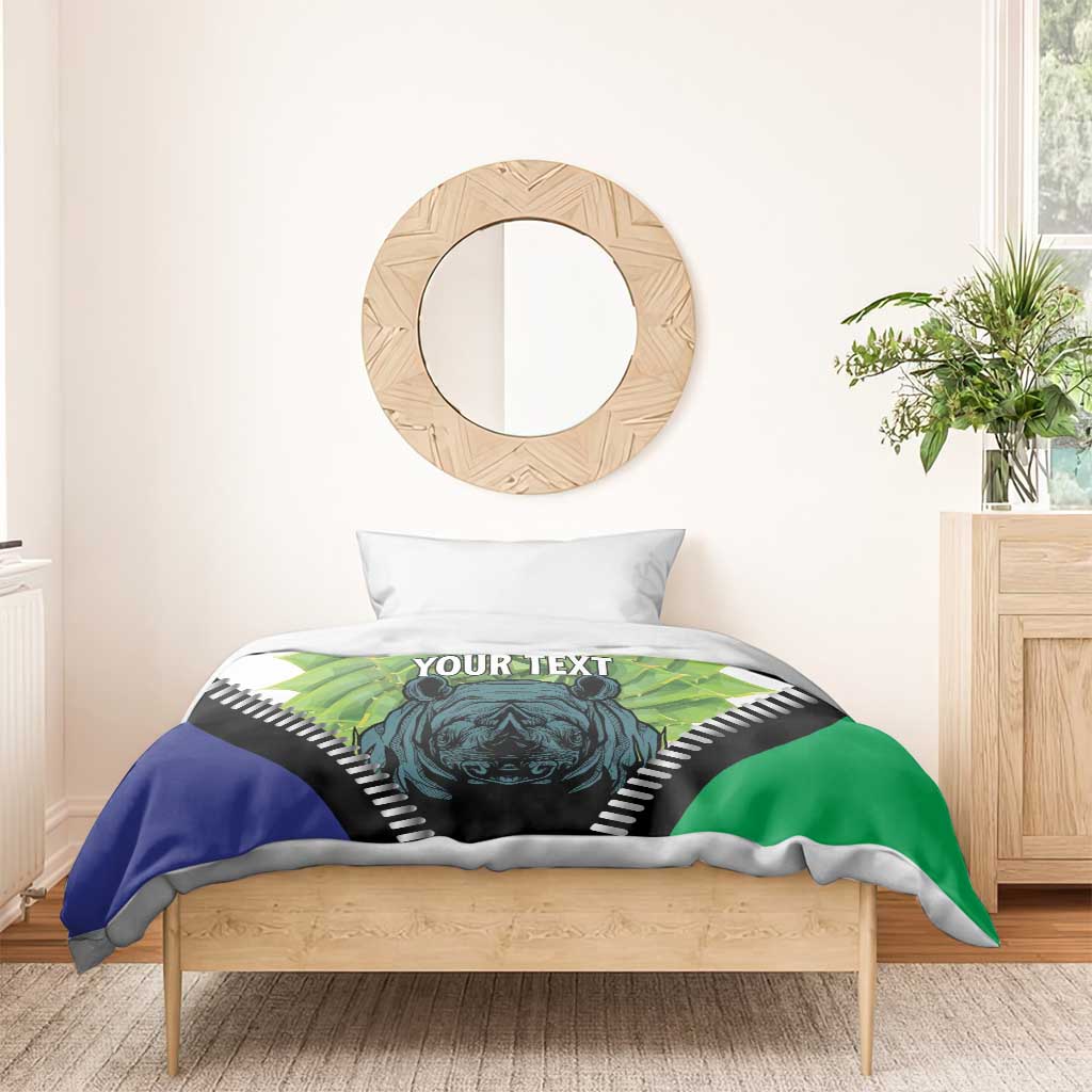 Personalised Afro Lesotho Bedding Set Black Rhinoceros Aloe Polyphylla LT15