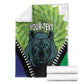 Personalised Afro Lesotho Blanket Black Rhinoceros Aloe Polyphylla LT15