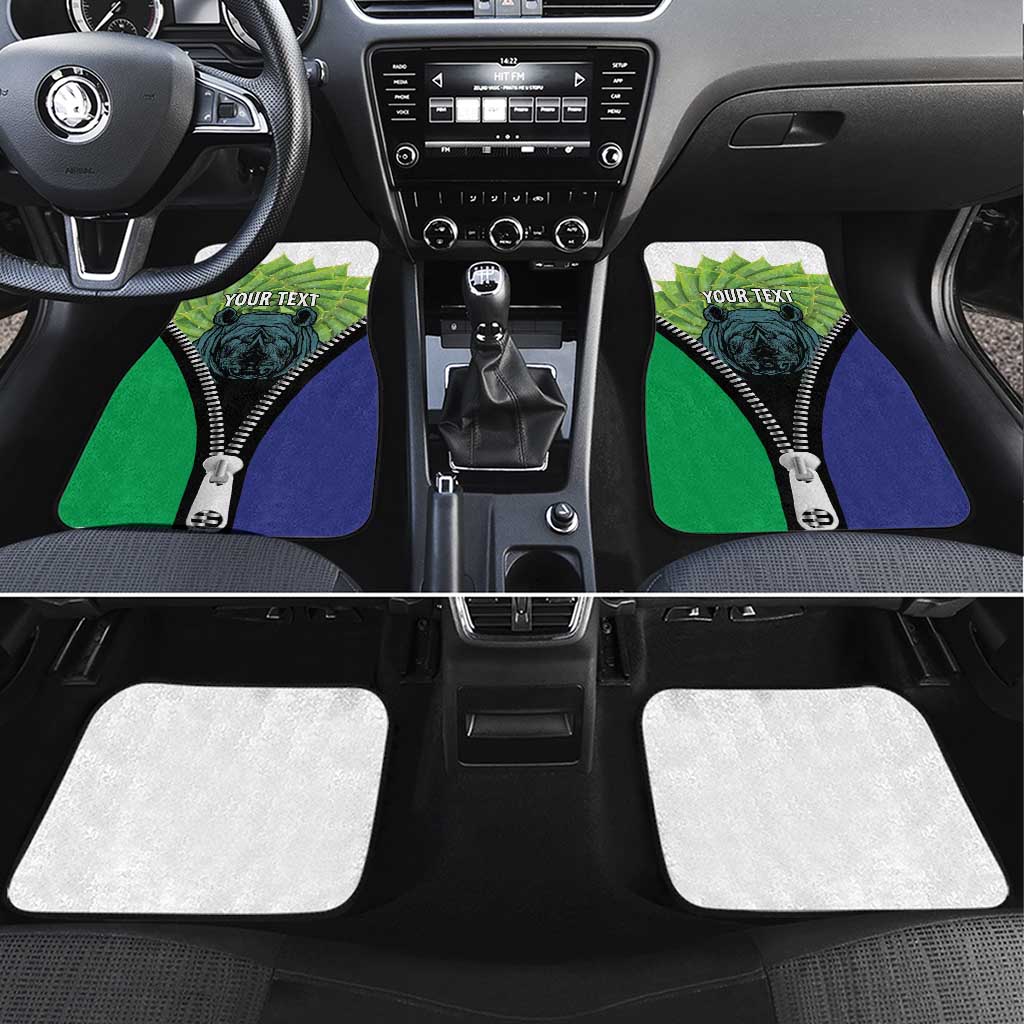 Personalised Afro Lesotho Car Mats Black Rhinoceros Aloe Polyphylla LT15