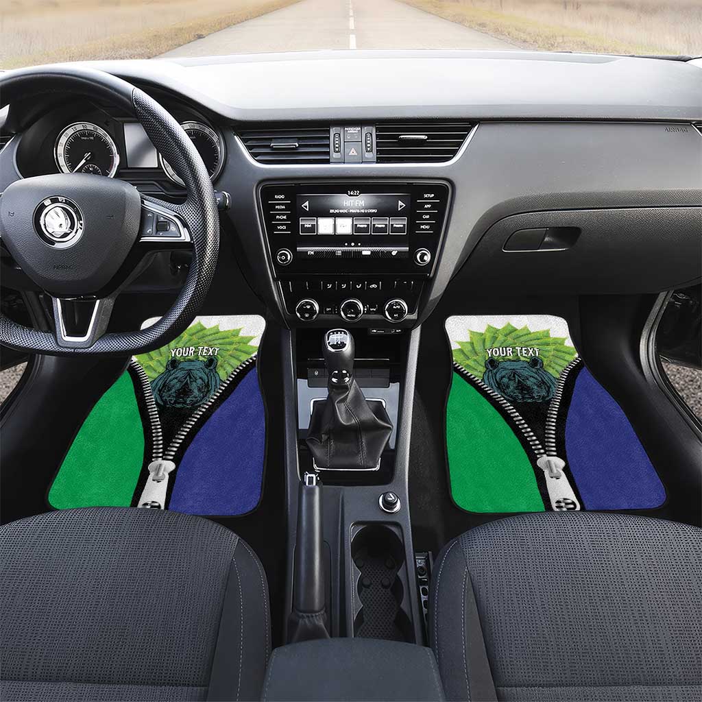 Personalised Afro Lesotho Car Mats Black Rhinoceros Aloe Polyphylla LT15