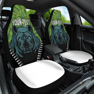 Personalised Afro Lesotho Car Seat Cover Black Rhinoceros Aloe Polyphylla LT15