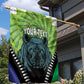 Personalised Afro Lesotho Garden Flag Black Rhinoceros Aloe Polyphylla LT15