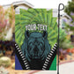Personalised Afro Lesotho Garden Flag Black Rhinoceros Aloe Polyphylla LT15