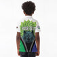 Personalised Afro Lesotho Kid Polo Shirt Black Rhinoceros Aloe Polyphylla LT15