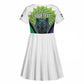 Personalised Afro Lesotho Kid Short Sleeve Dress Black Rhinoceros Aloe Polyphylla LT15