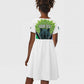 Personalised Afro Lesotho Kid Short Sleeve Dress Black Rhinoceros Aloe Polyphylla LT15