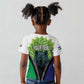 Personalised Afro Lesotho Kid T shirt Black Rhinoceros Aloe Polyphylla LT15