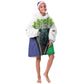 Personalised Afro Lesotho Kid Wearable Blanket Hoodie Black Rhinoceros Aloe Polyphylla LT15
