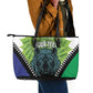 Personalised Afro Lesotho Leather Tote Bag Black Rhinoceros Aloe Polyphylla LT15