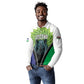 Personalised Afro Lesotho Long Sleeve Polo Shirt Black Rhinoceros Aloe Polyphylla LT15