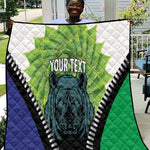 Personalised Afro Lesotho Quilt Black Rhinoceros Aloe Polyphylla LT15