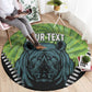 Personalised Afro Lesotho Round Carpet Black Rhinoceros Aloe Polyphylla LT15
