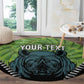 Personalised Afro Lesotho Round Carpet Black Rhinoceros Aloe Polyphylla LT15
