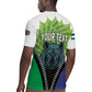 Personalised Afro Lesotho Rugby Jersey Black Rhinoceros Aloe Polyphylla LT15