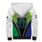 Personalised Afro Lesotho Sherpa Hoodie Black Rhinoceros Aloe Polyphylla LT15