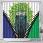 Personalised Afro Lesotho Shower Curtain Black Rhinoceros Aloe Polyphylla LT15