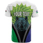 Personalised Afro Lesotho T shirt Black Rhinoceros Aloe Polyphylla LT15