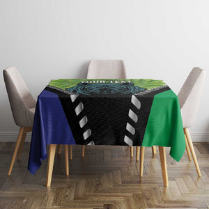 Personalised Afro Lesotho Tablecloth Black Rhinoceros Aloe Polyphylla LT15