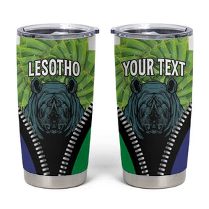 Personalised Afro Lesotho Tumbler Cup Black Rhinoceros Aloe Polyphylla