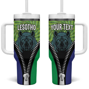 Personalised Afro Lesotho Tumbler With Handle Black Rhinoceros Aloe Polyphylla