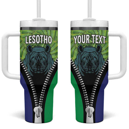 Personalised Afro Lesotho Tumbler With Handle Black Rhinoceros Aloe Polyphylla