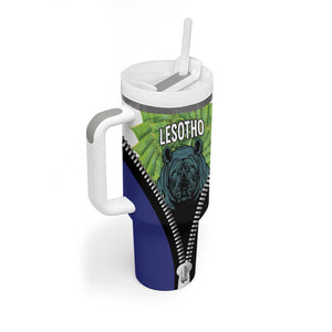 Personalised Afro Lesotho Tumbler With Handle Black Rhinoceros Aloe Polyphylla