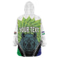 Personalised Afro Lesotho Wearable Blanket Hoodie Black Rhinoceros Aloe Polyphylla LT15