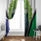 Personalised Afro Lesotho Window Curtain Black Rhinoceros Aloe Polyphylla LT15