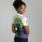 Personalised Afro Lesotho Women Polo Shirt Black Rhinoceros Aloe Polyphylla LT15