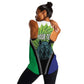 Personalised Afro Lesotho Women Racerback Tank Black Rhinoceros Aloe Polyphylla LT15