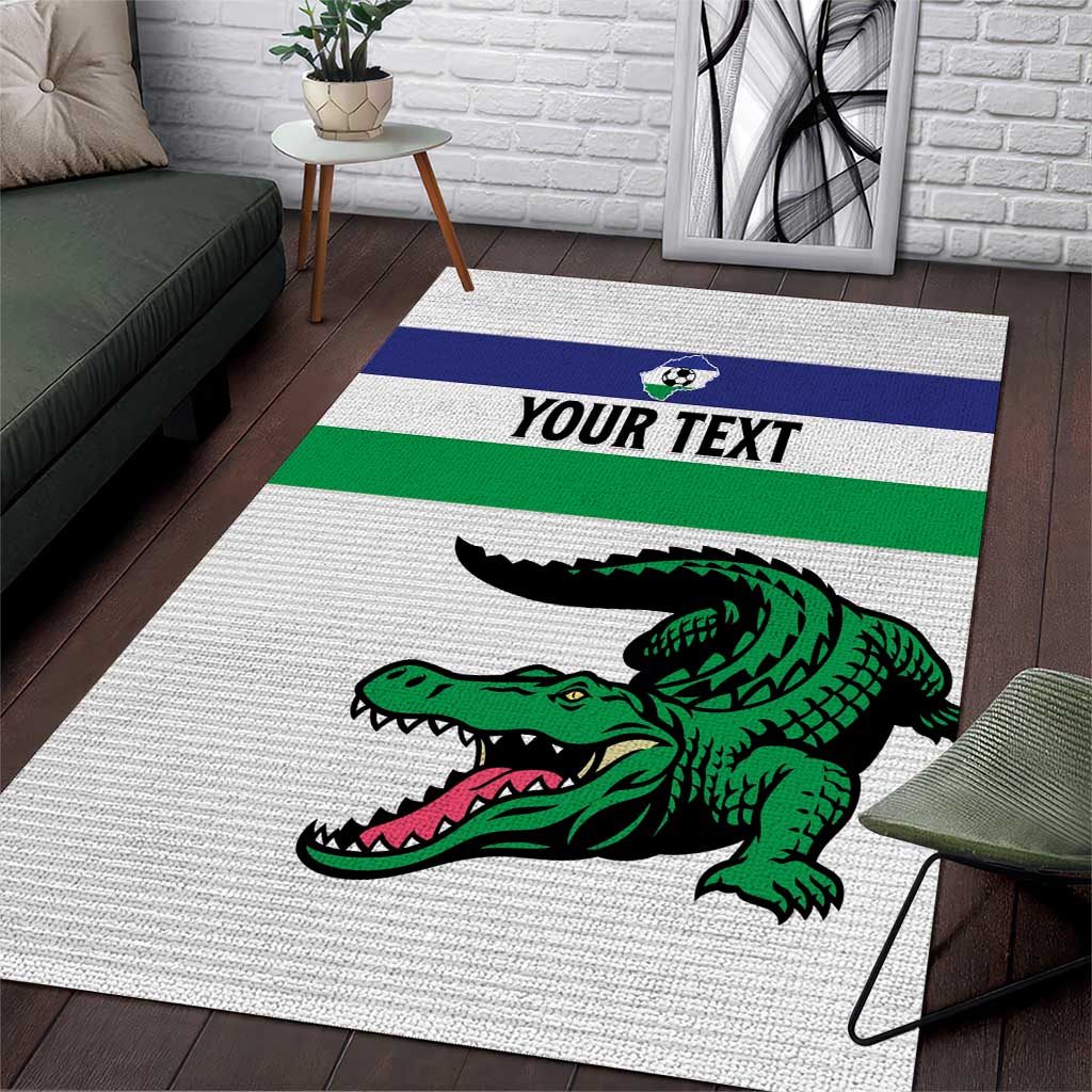 Custom Lesotho Football Area Rug Go Likuena Go